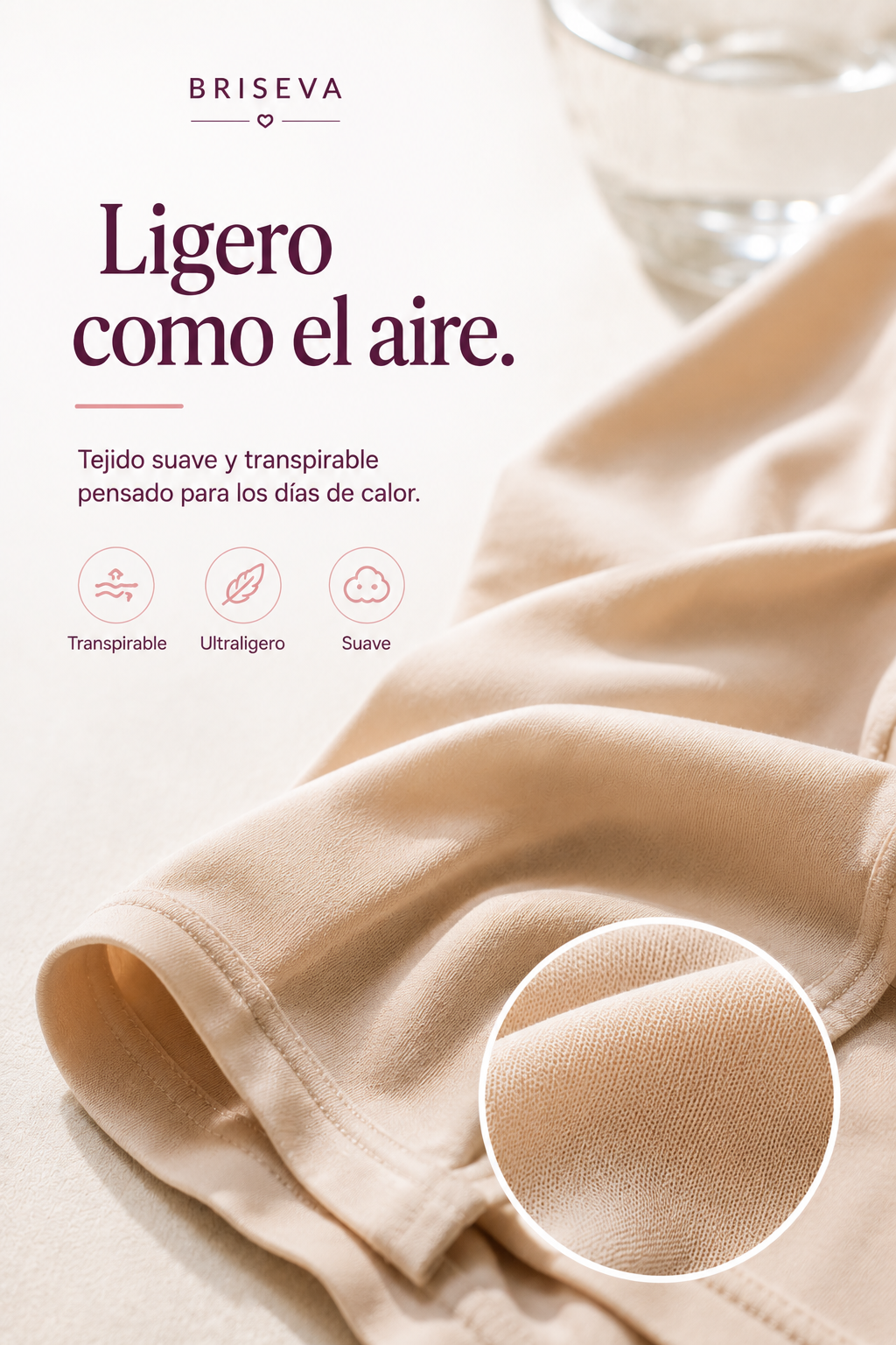 El short Briseva — antirozaduras