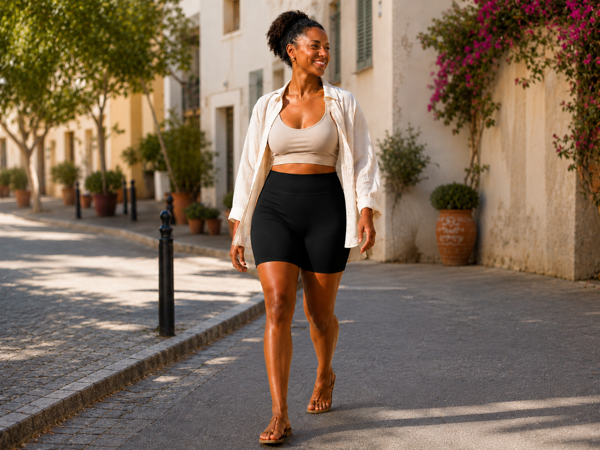 Ajuste del short BRISEVA durante un movimiento